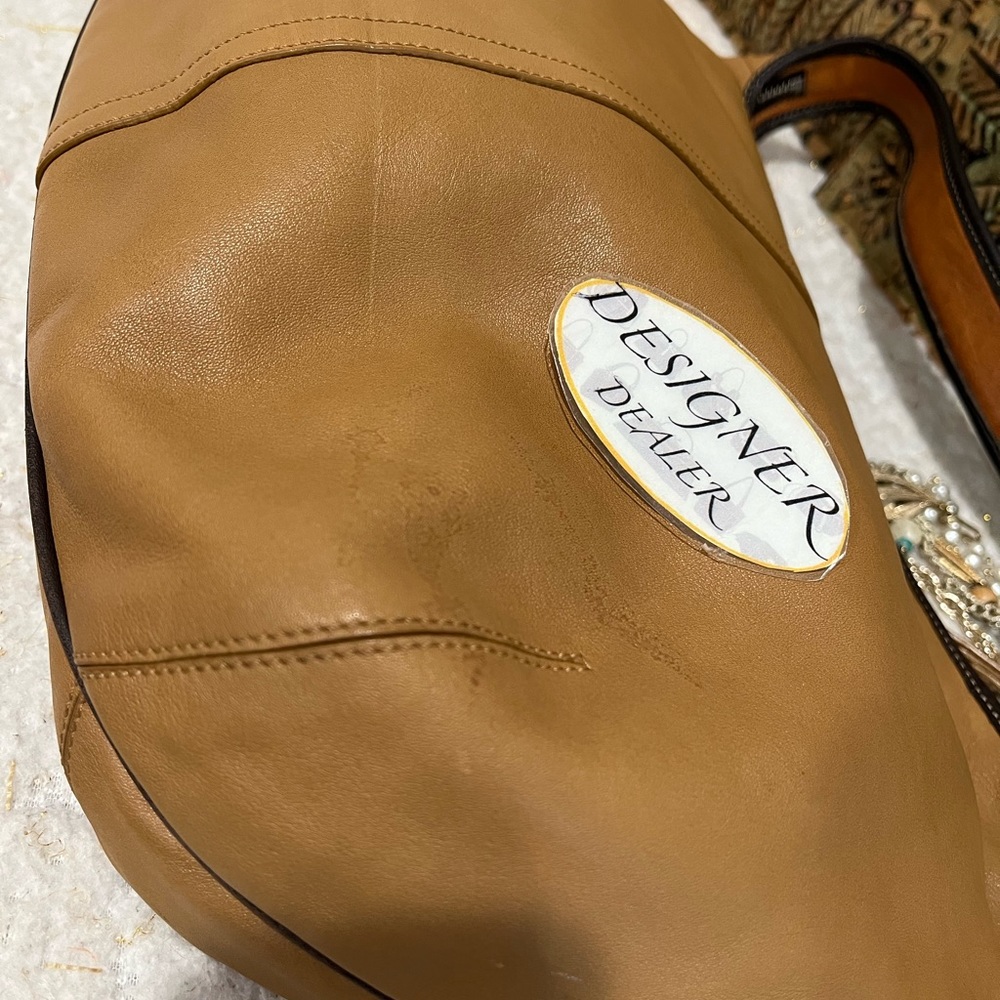 Authentic COACH Ergo 2 Tone Leather Hobo Caramel Tan And Brown 9294 GUC! - Picture 7 of 12